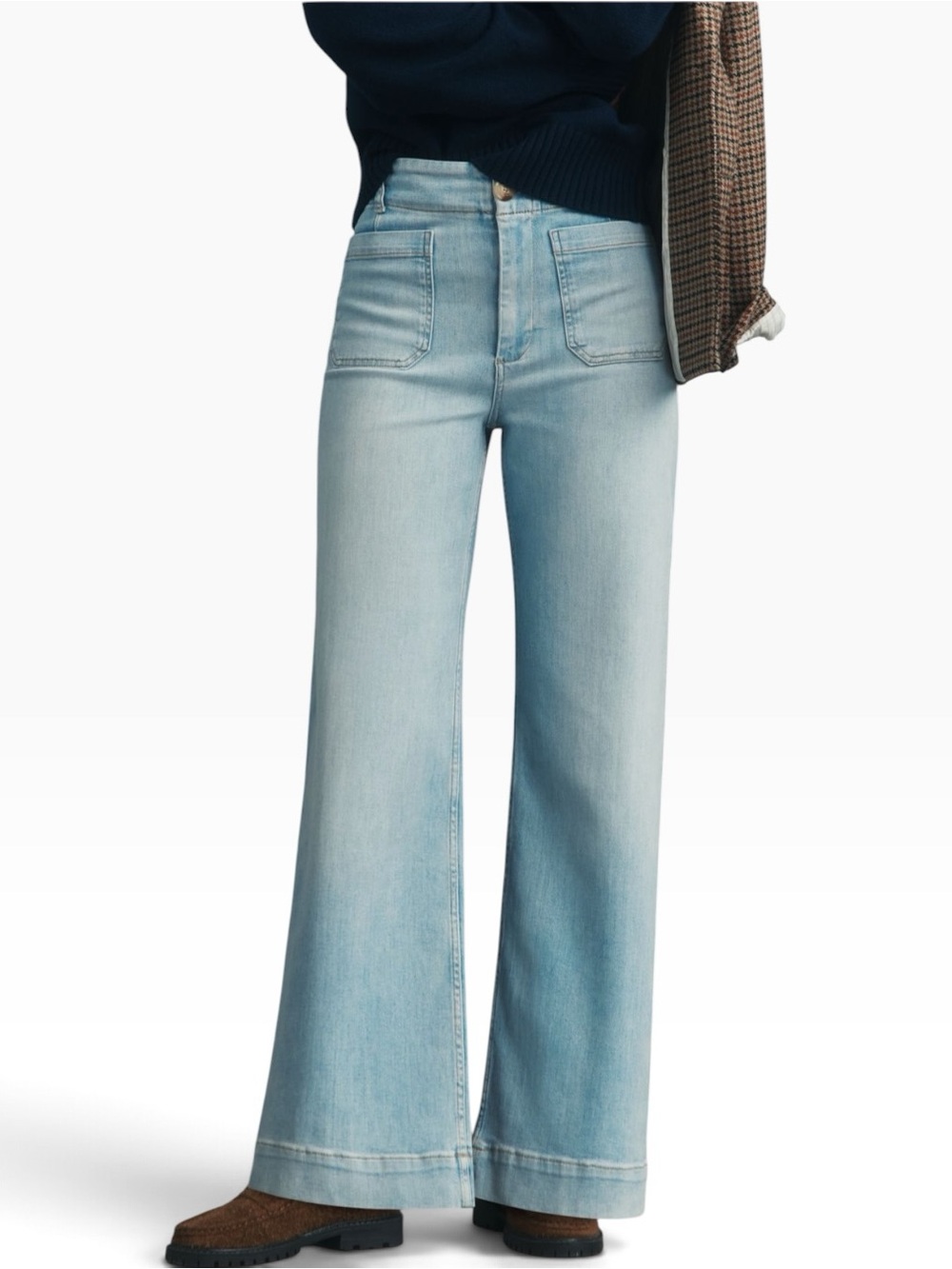 Maeve Colette High-Rise Wide-Leg Jeans